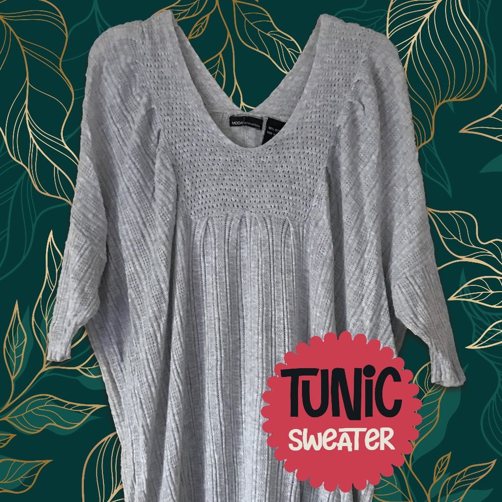 Victoria's Secret MODA International Featherweight Dolman Tunic Sweater 🍁